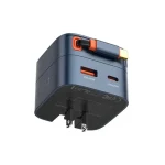 LDNIO Q10 65W GaN Fast Charger with 80cm Retractable Cable for Laptop, Tablet & Phone (New)