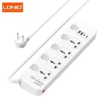 LDNIO SC4408C Extension Power Socket 4AC 4USB Power Strip, Smart Fast-Charging Power for Home & Office (New)