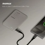 Momax 1-Power F.Pass⁺ 5000mAh Magnetic Battery Pack with Built-in Cable (New)