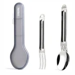 NexTool Outdoor Pure Titanium Spork and Spoon Reusable Camping Utensil Set with Case (New)