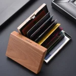 Premium Stainless Steel Leather Business Card Case Holder Anti Demagnetization (New)