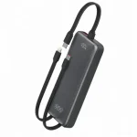 QCY Pulse PB10H 10000mAh Portable Power Bank with 3 Built-in Cables, LED Display (New)