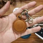 Retro Leather KeyRing Protective Case for Apple AirTag with Smart Everyday Use (New)