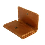 Retro Man Short Wallet Crazy Horse Leather Card Holder Women’s Wallet Credit Card And Bank Card Case Genuine Leather Coin Purse (New)