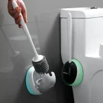 Ecoco Silicone Toilet Brush Drainable Wall-Mounted Cleaning Tools Bathroom Accessories Sets (New)
