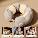 Inflatable U-Shape Neck Pillow for Travel and Airplane Support (New)