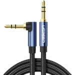 UGREEN 10688 3.5mm Male to 3.5mm Male Cable Gold Plated Metal Case With Braid 3m (Blue) AV112 (New)