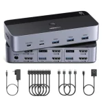 UGREEN 55455 HDMI Dual Monitor KVM Switch 2 In 2 Out AK500 (New)