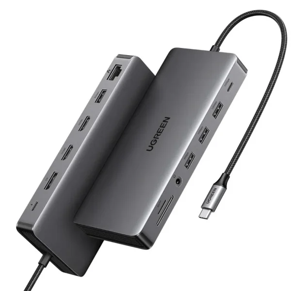 ugreen-313-revodok-pro-13-in-1-usb-c-docking-station-4k60hz-1-600x600 UGREEN Revodok Pro 313 CM681 (15978) 13-in-1 Triple Display Docking Station 4K@60Hz (New) - Image 1