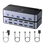Ugreen AK700 (55851) DisplayPort Dual Monitor KVM Switch 2 In 2 Out (New)