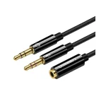 UGREEN AV140 (20898) 3.5mm to 2 Audio Cable – Black (New)