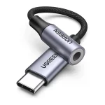 UGREEN 80154 USB-C to 3.5mm M F Cable Aluminum Shell with Braided 10cm AV161 (New)
